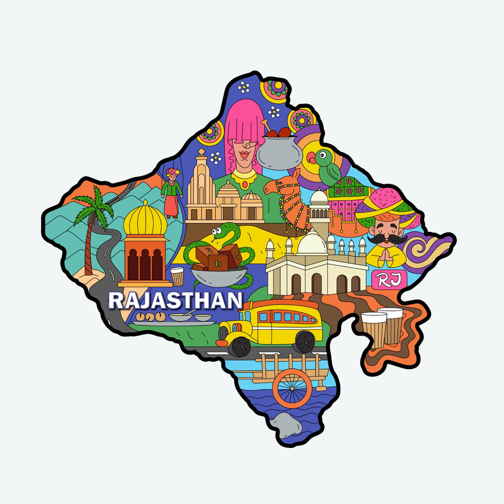 Map Rajab Rajasthan Map – Magnet Wala